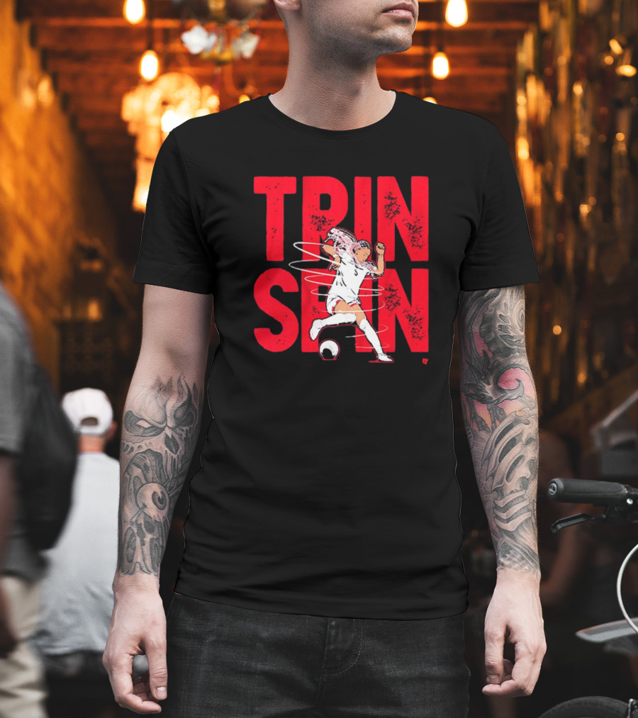 Trinity Rodman Washington Spirit Soccer Trin Spin Action T-Shirt