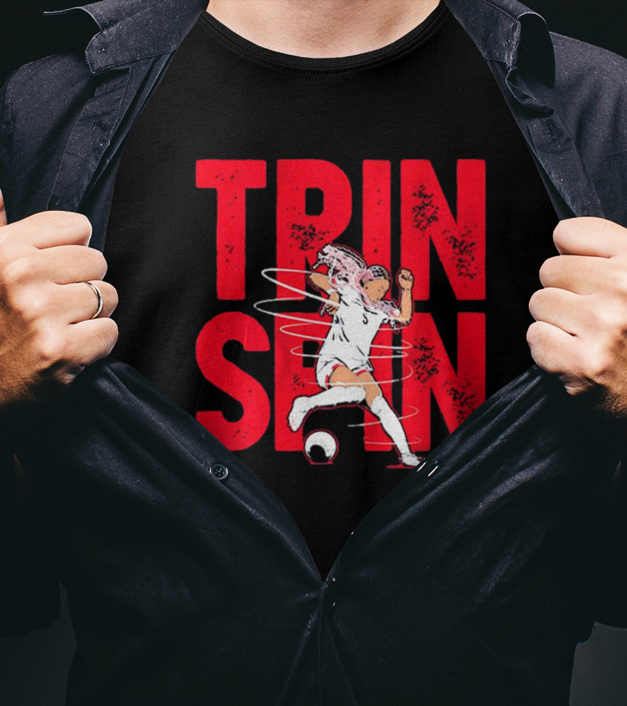 Trinity Rodman Washington Spirit Soccer Trin Spin Action T-Shirt