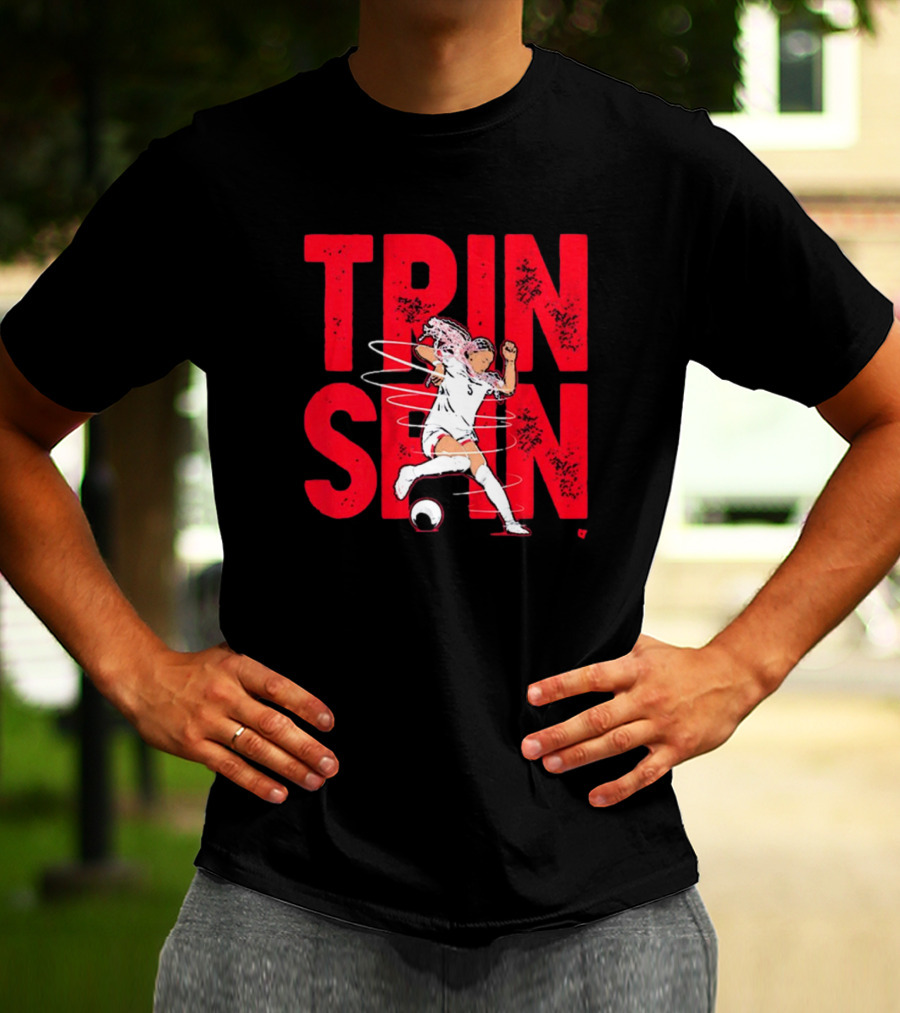 Trinity Rodman Washington Spirit Soccer Trin Spin Action T-Shirt