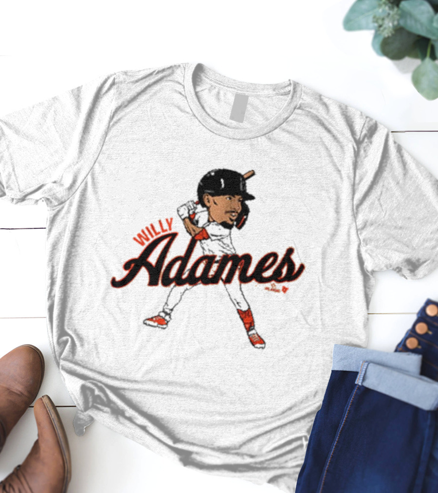 Willy Adames San Francisco Giants Caricature MLB Player T-Shirt