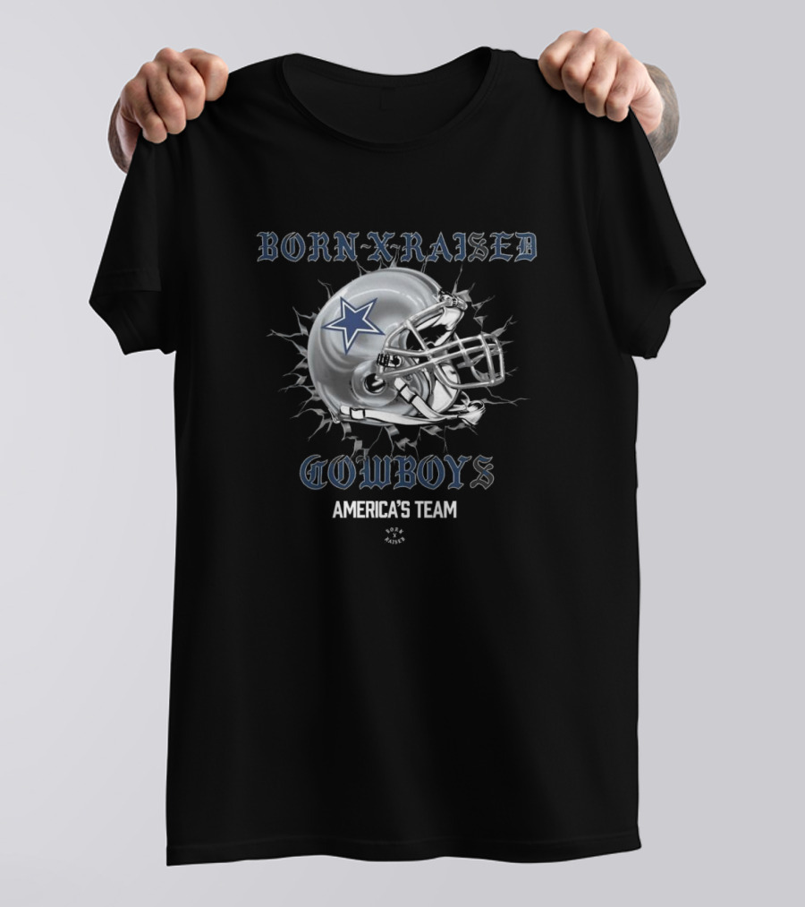 Born X Raised Cowboys Helmet America's Team T-Shirt