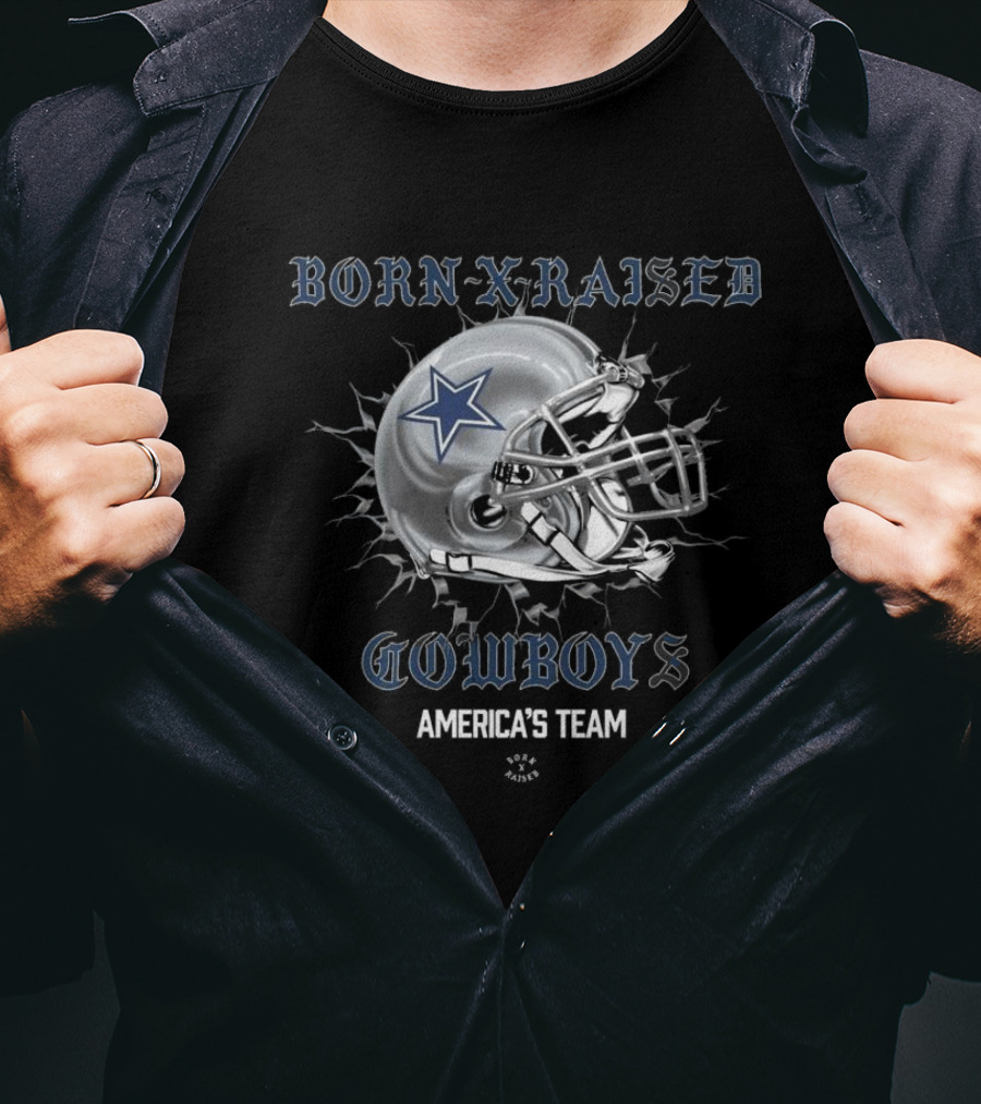 Born X Raised Cowboys Helmet America's Team T-Shirt