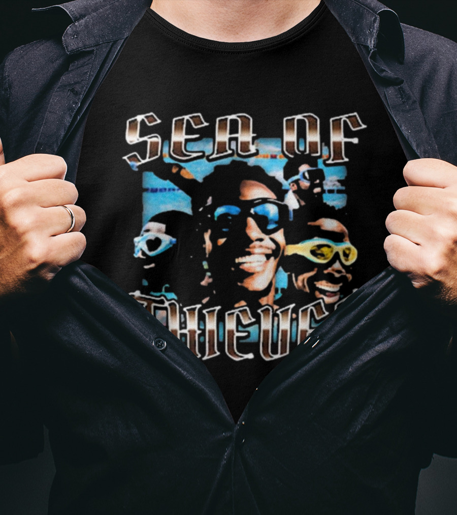 Sea Of Thieves Bruhtees Smiling Faces With Sunglasses T-Shirt