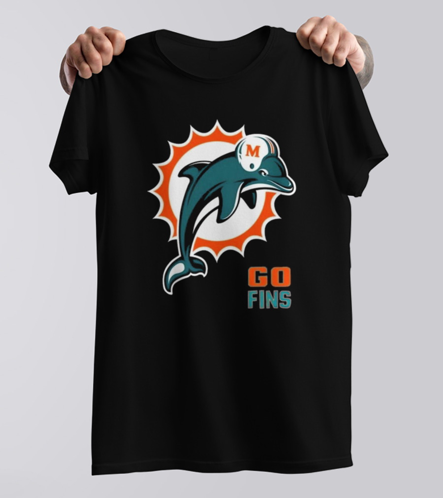 Golf X Dolphins Go Fins M Helmet T-Shirt