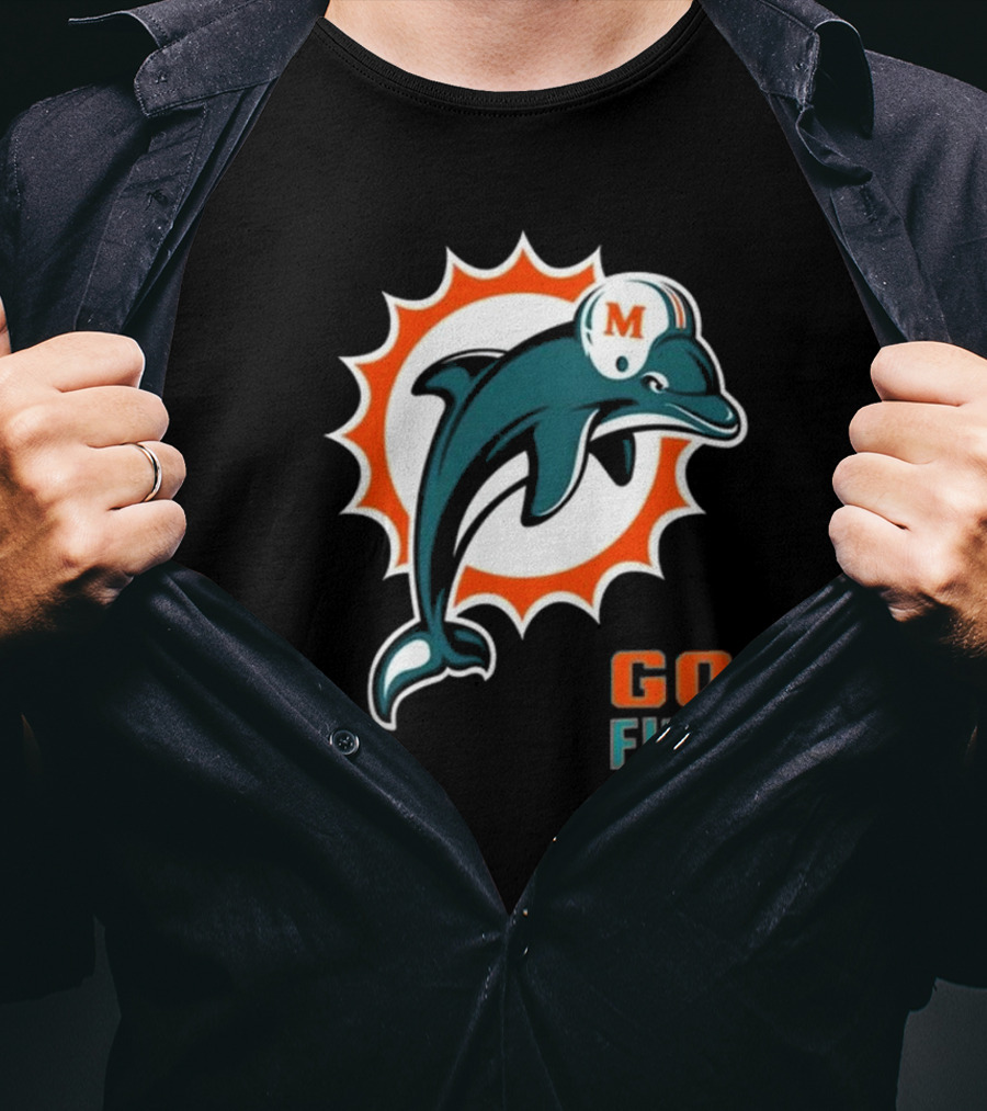 Golf X Dolphins Go Fins M Helmet T-Shirt