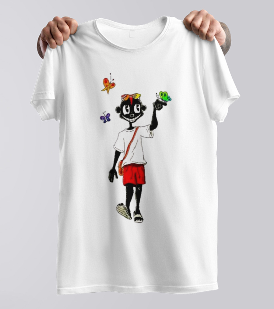 Lil Darkie I Wanna Be Painting Colorful Butterflies T-Shirt