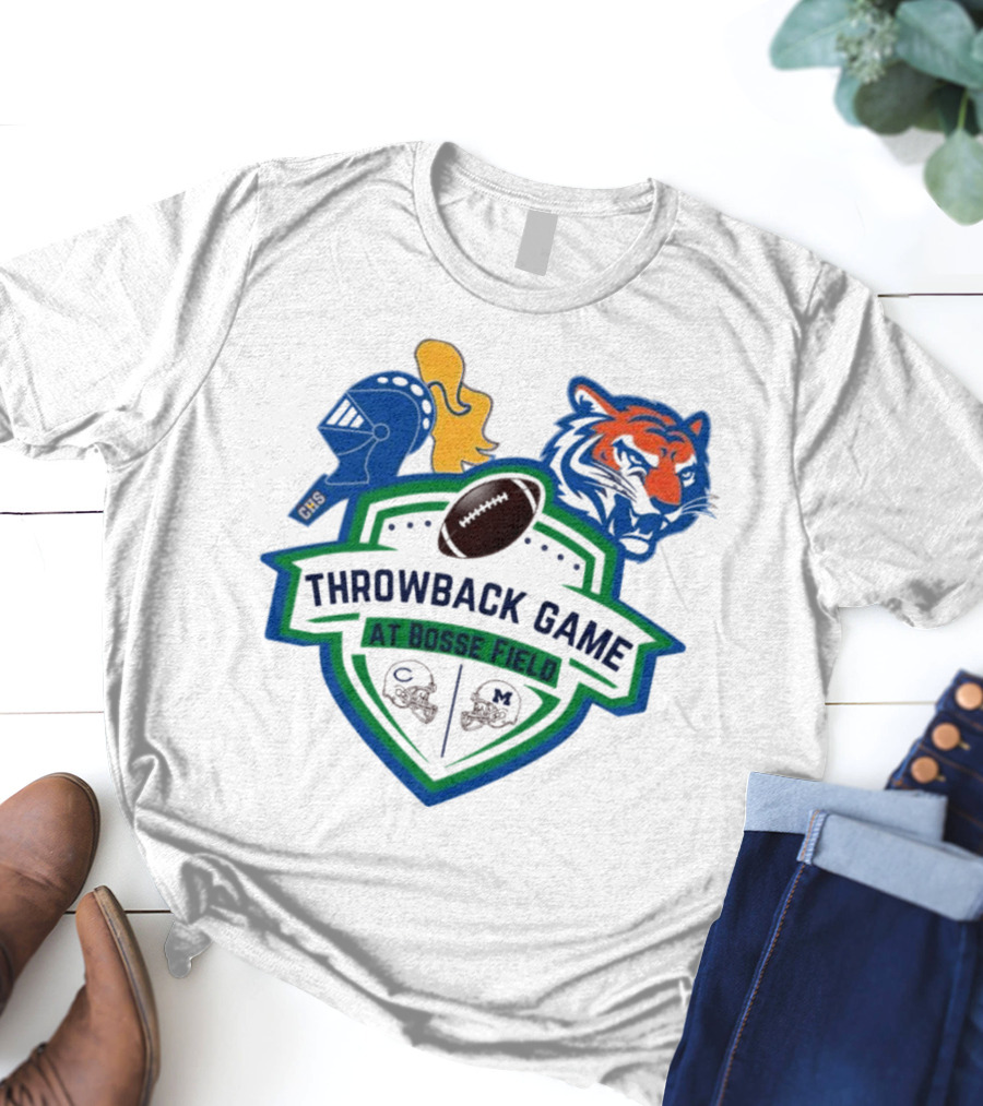 Throwback Game At Bosse Field Memorial Central Tigers Knights Football Showdown T-Shirt