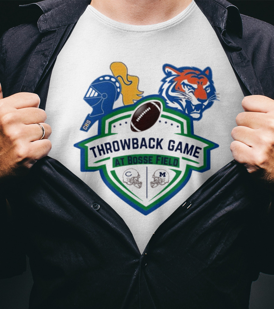 Throwback Game At Bosse Field Memorial Central Tigers Knights Football Showdown T-Shirt