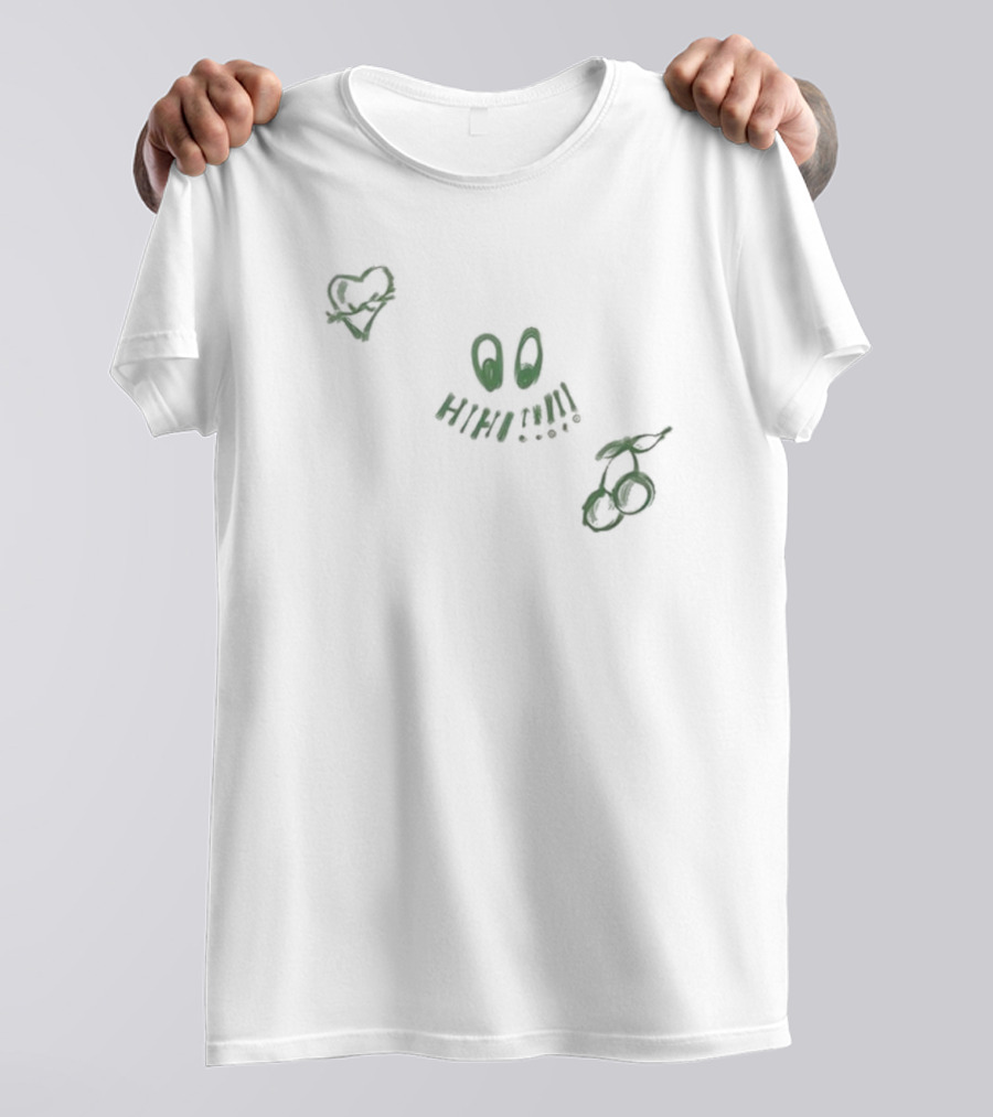 Valkyrae Hihi Heart Cherry Doodle T-Shirt
