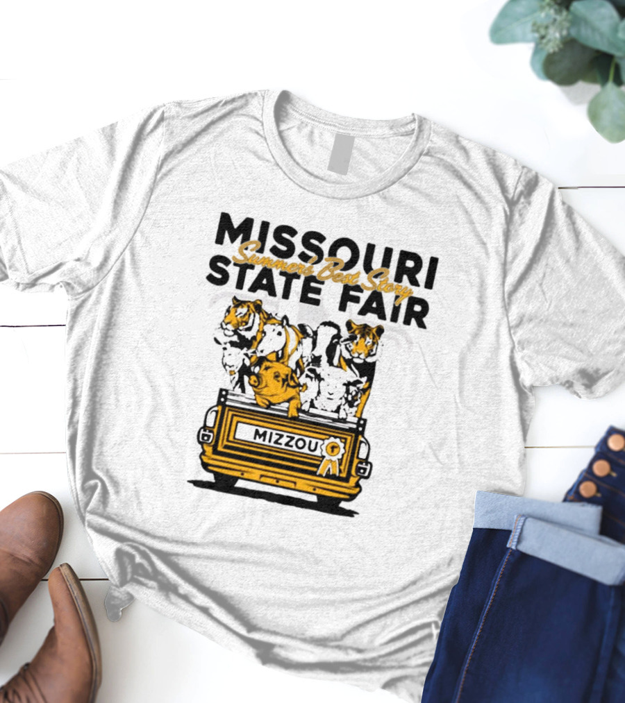 Missouri State Fair Mizzou Summers Best Story Truck With Animals T-Shirt