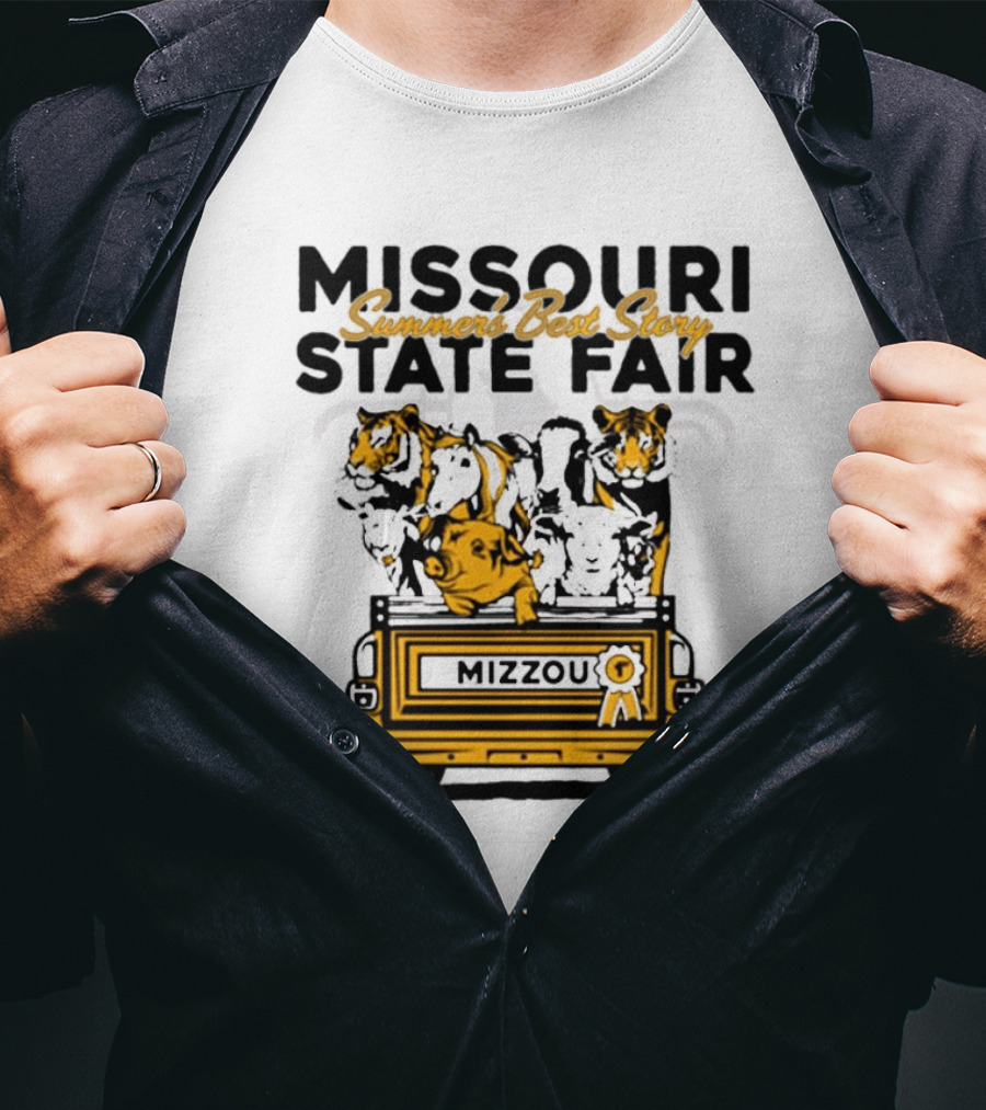 Missouri State Fair Mizzou Summers Best Story Truck With Animals T-Shirt