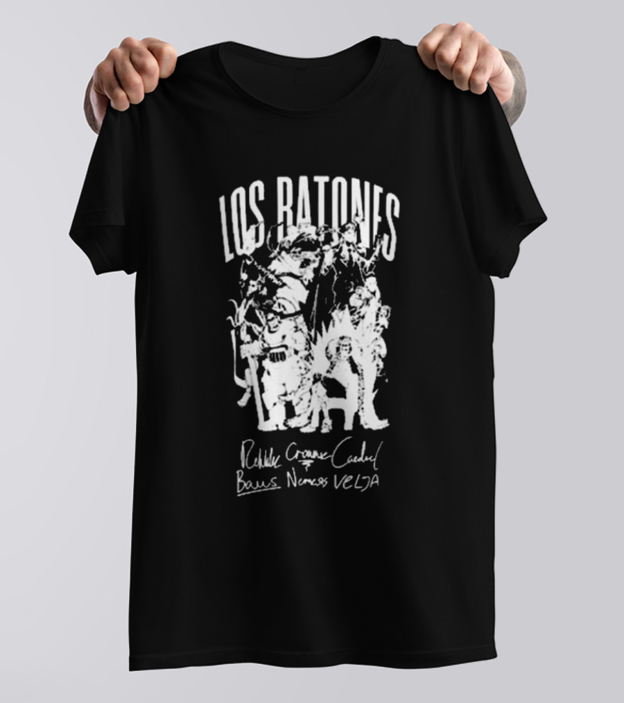 Los Ratones Rehlike Crownie Caedrel Baus Nemesis VELJA Signature T-Shirt