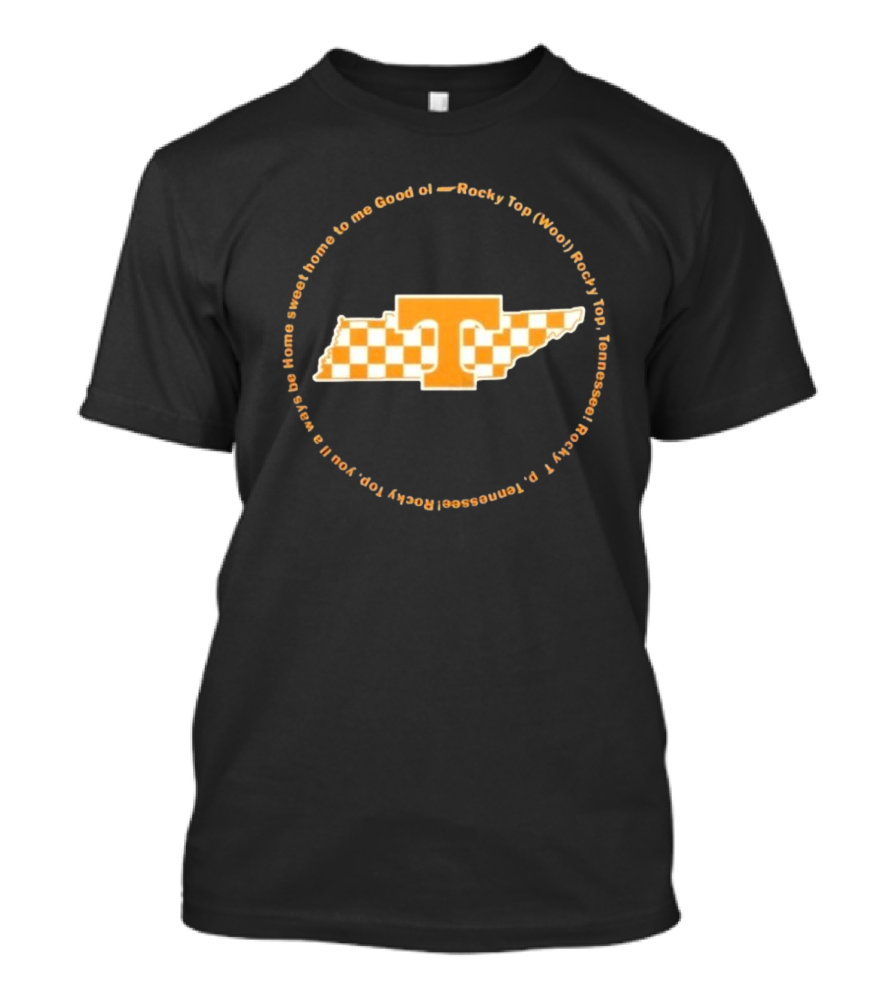 Rocky Top Tennessee Volunteers Home Sweet Home Checkerboard T T-Shirt