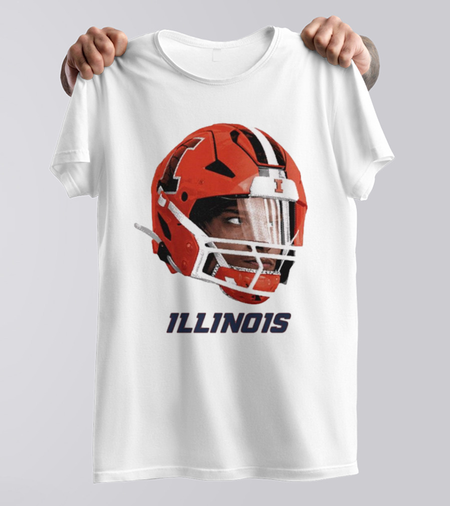 Matthew Bailey Illinois Fighting Illini Football Helmet Ill1no1s T-Shirt