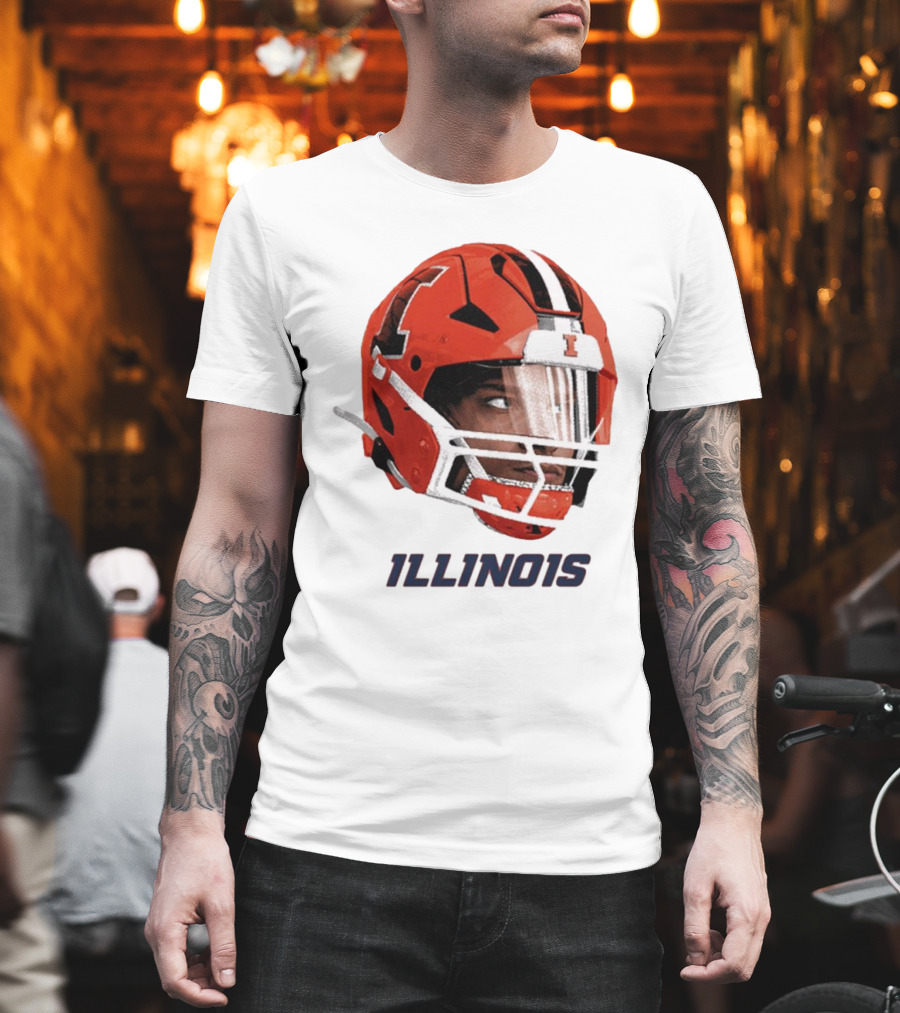 Matthew Bailey Illinois Fighting Illini Football Helmet Ill1no1s T-Shirt
