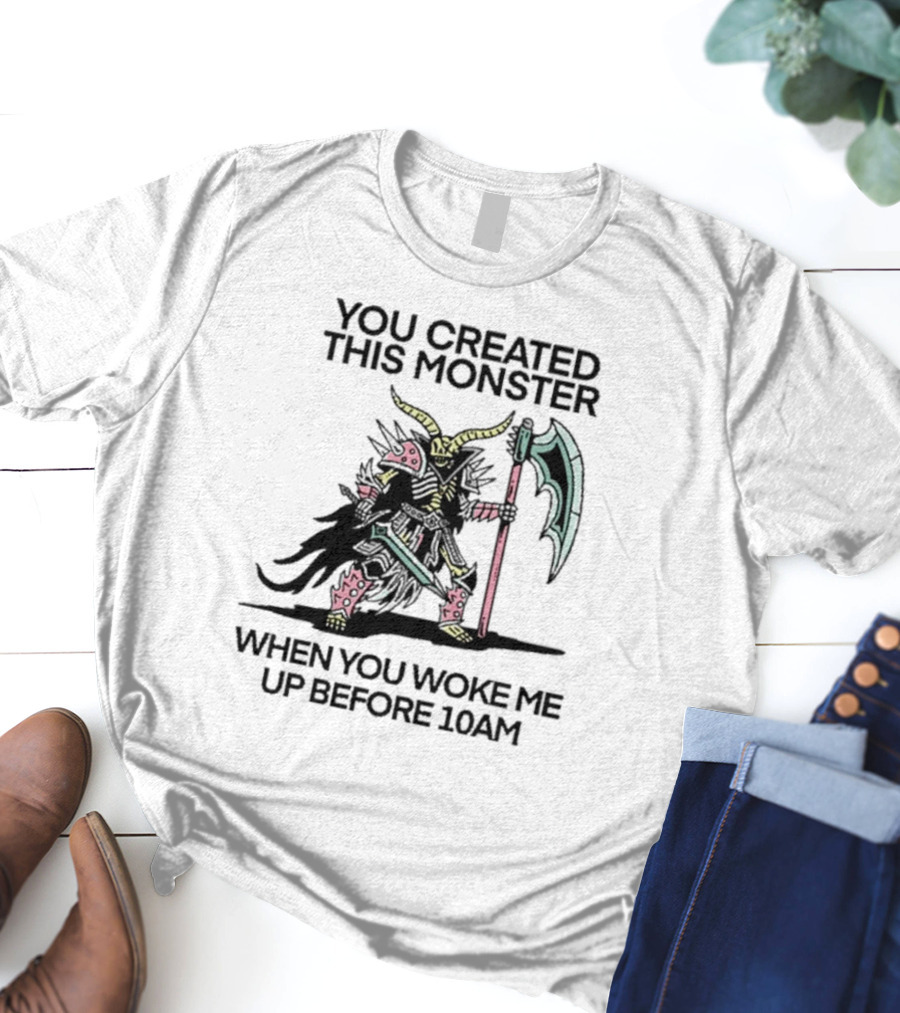 Wizard Of Barge You Created This Monster When You Woke Me Up Before 10AM Warrior T-Shirt