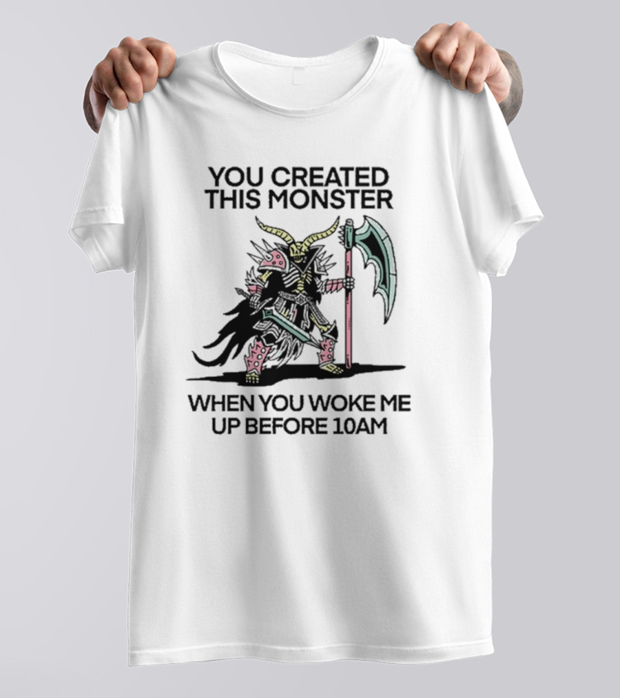 Wizard Of Barge You Created This Monster When You Woke Me Up Before 10AM Warrior T-Shirt