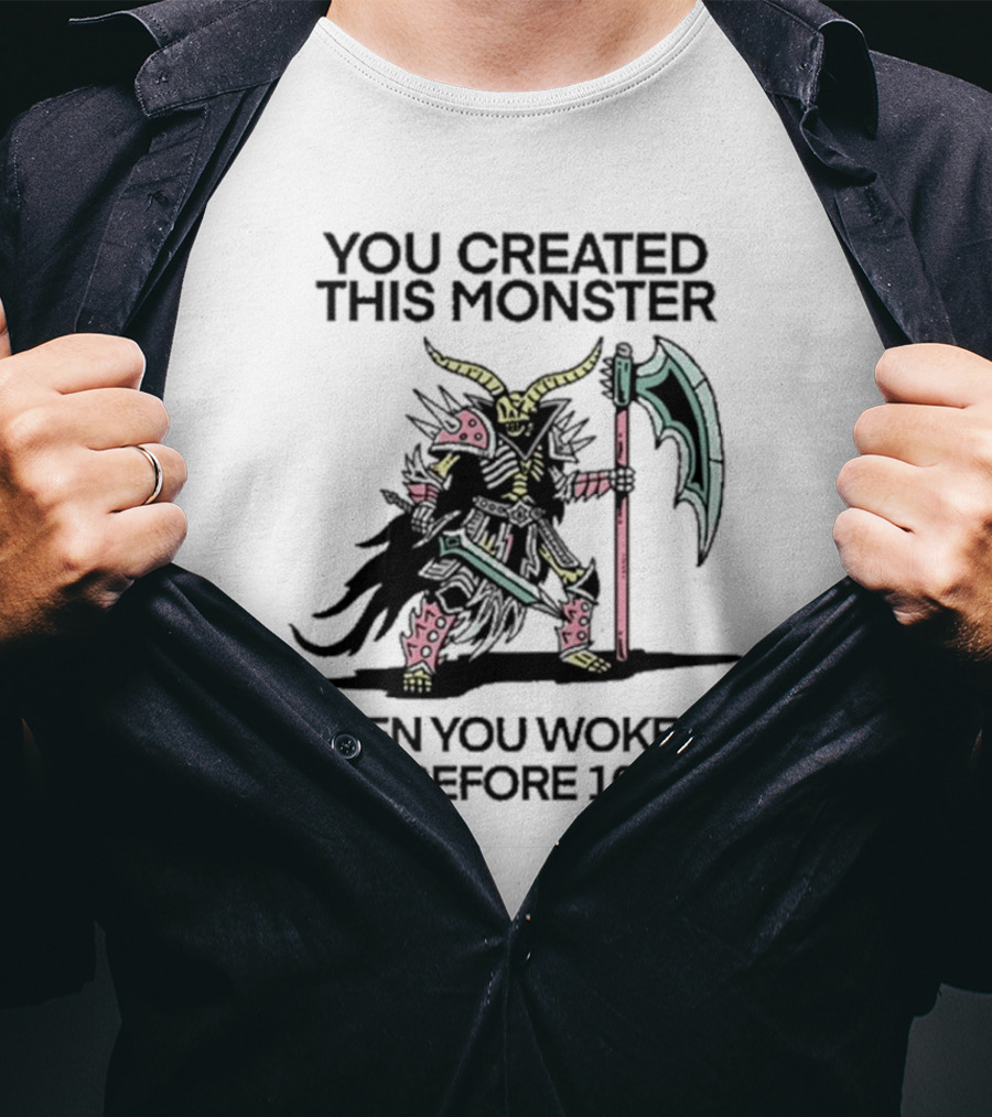 Wizard Of Barge You Created This Monster When You Woke Me Up Before 10AM Warrior T-Shirt