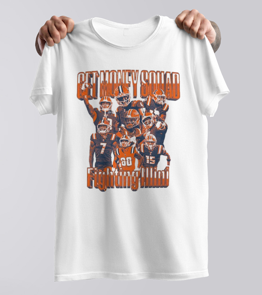 Get Money Squad Illinois Fighting Illini Football Team Week 5 Players T-Shirt