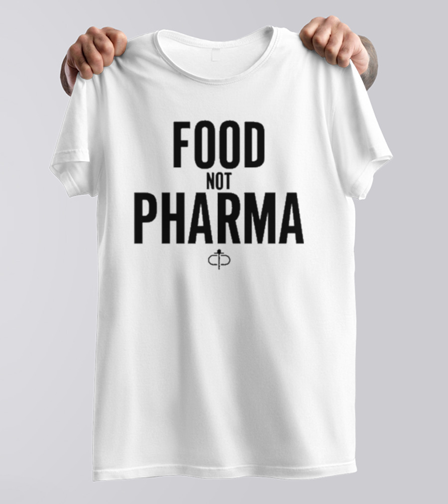 Food Not Pharma Text Icon Featuring Ian Carroll T-Shirt