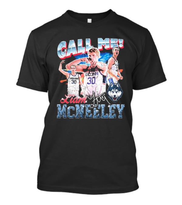Liam McNeeley Call Me UConn Huskies Retro 90s Signature 30 T-Shirt
