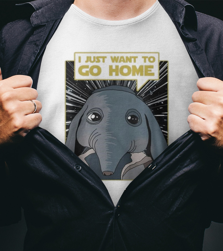 Nerd Riot I Just Want To Go Home Alien Creature T-Shirt