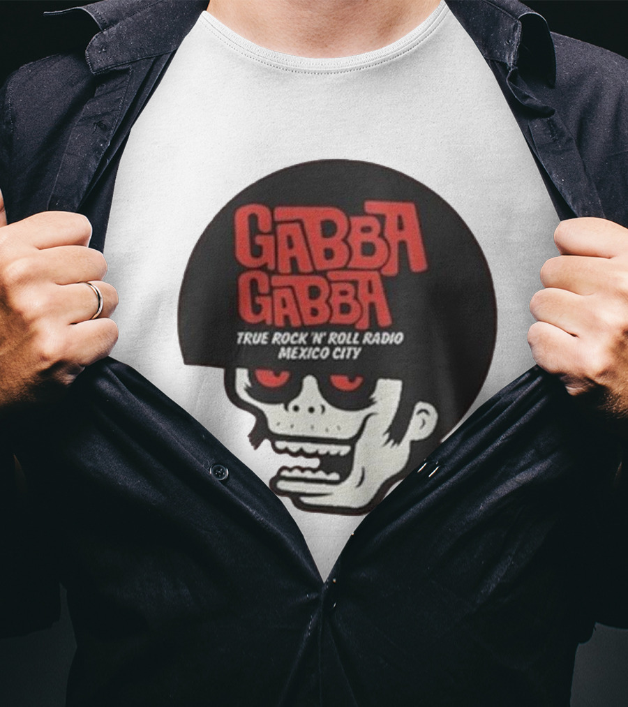 GABBA GABBA True Rock 'n' Roll Radio Mexico City Skull T-Shirt