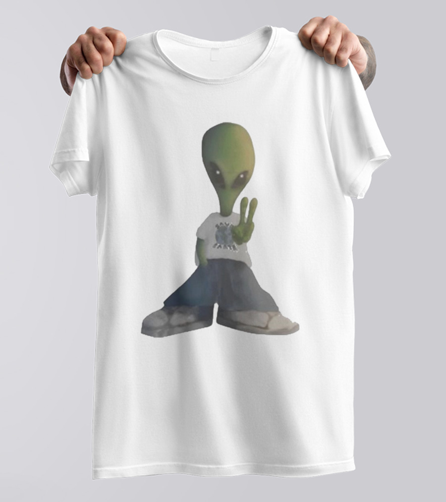 Save Earth Alien Peaceful Message T-Shirt