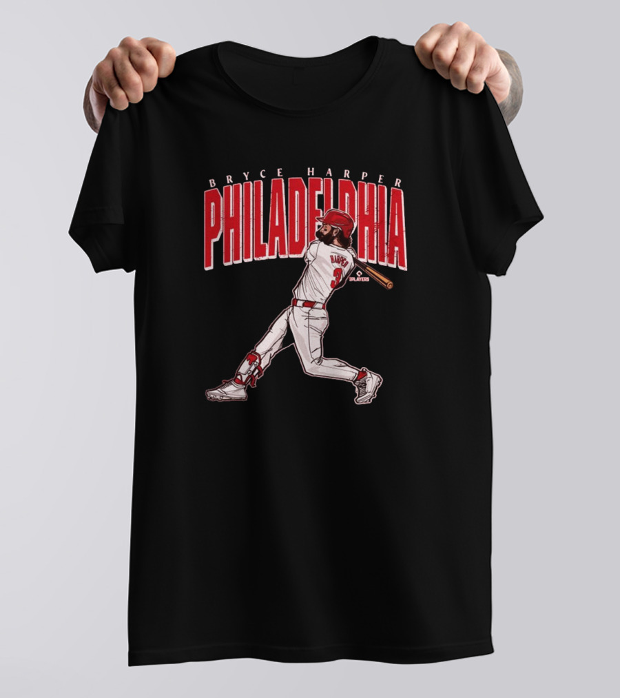 Bryce Harper Philadelphia Baseball Player Swing T-Shirt