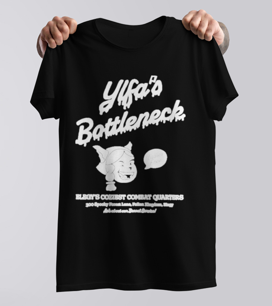 Ylfa's Bottleneck Elegy's Coziest Combat Quarters 300 Spooky Forest Lane Fallen Kingdom Expy T-Shirt