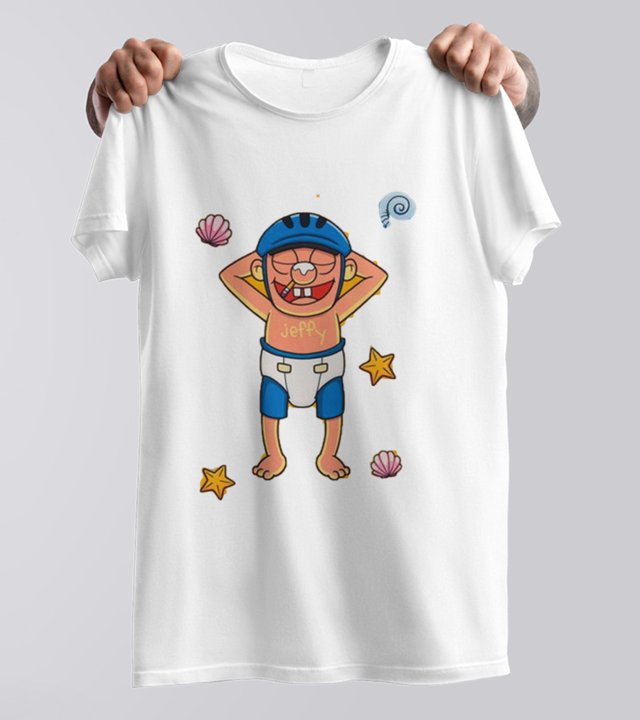 SML Merch Jeffy Summer Beach Character With Seashells And Starfish T-Shirt