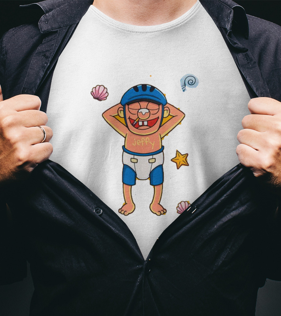 SML Merch Jeffy Summer Beach Character With Seashells And Starfish T-Shirt