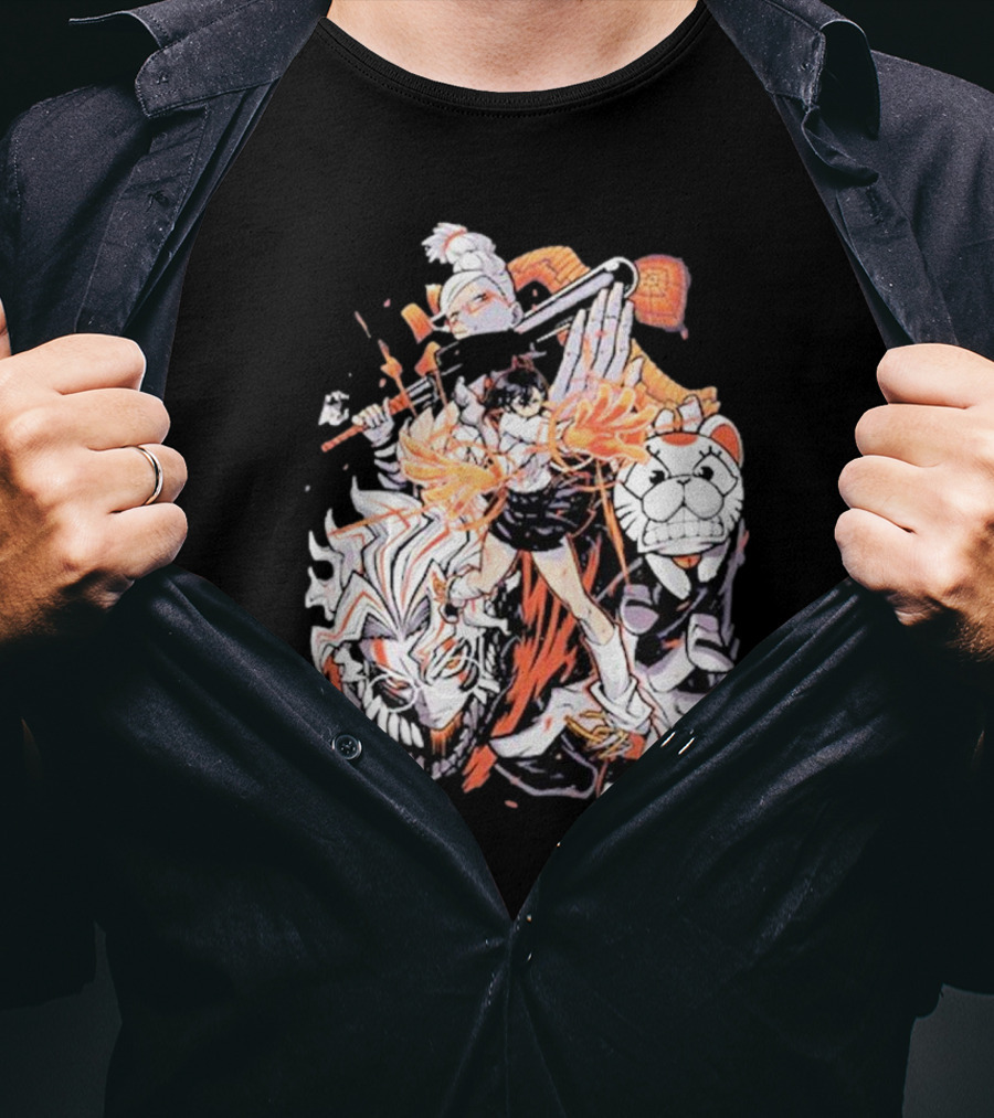 Doodle Toon Dandadan Manga Character Compilation T-Shirt