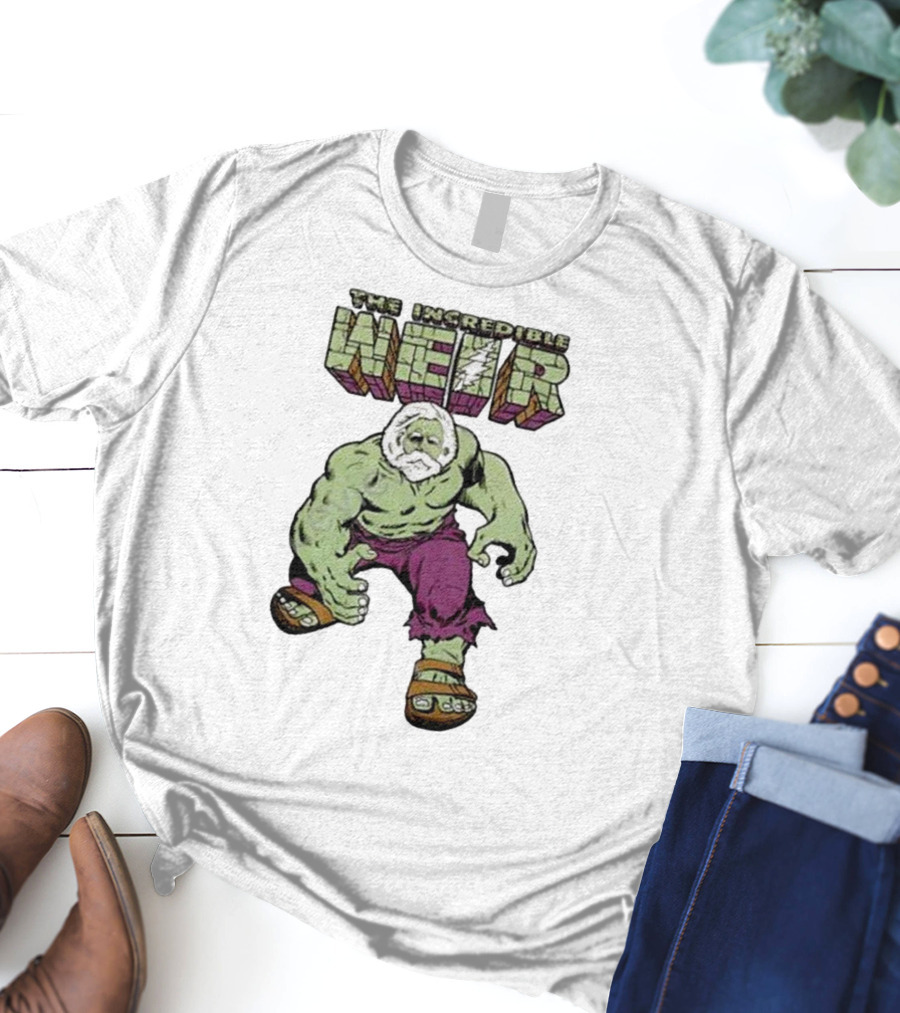 The Incredible Weir Hulk Parody Green Superhero Beard T-Shirt