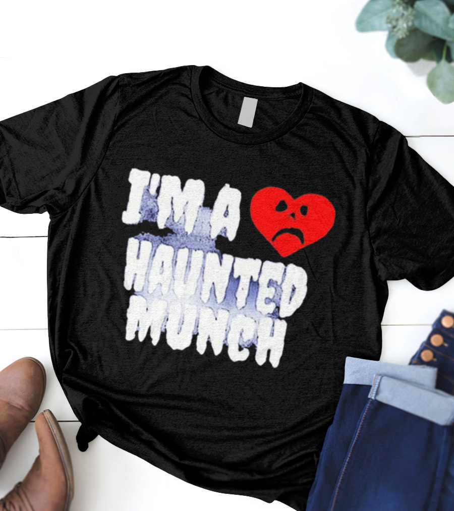 I’m A Haunted Munch Heart Sad Face T-Shirt