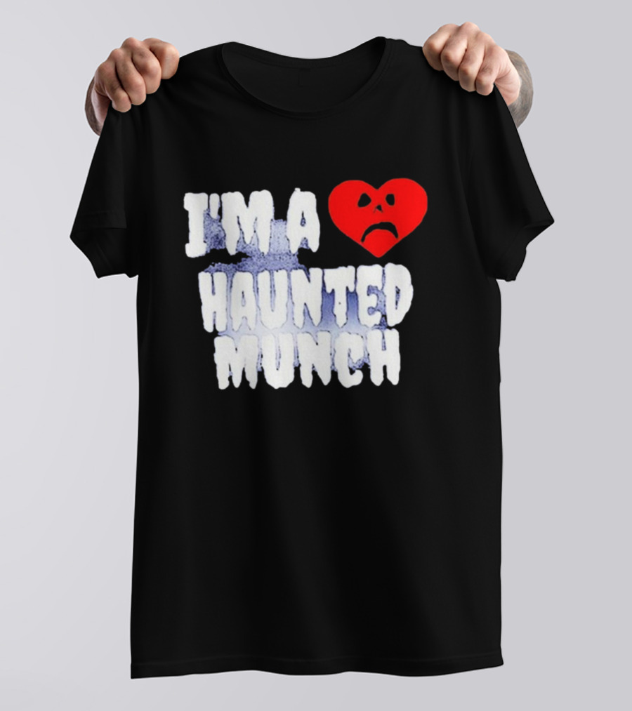 I’m A Haunted Munch Heart Sad Face T-Shirt