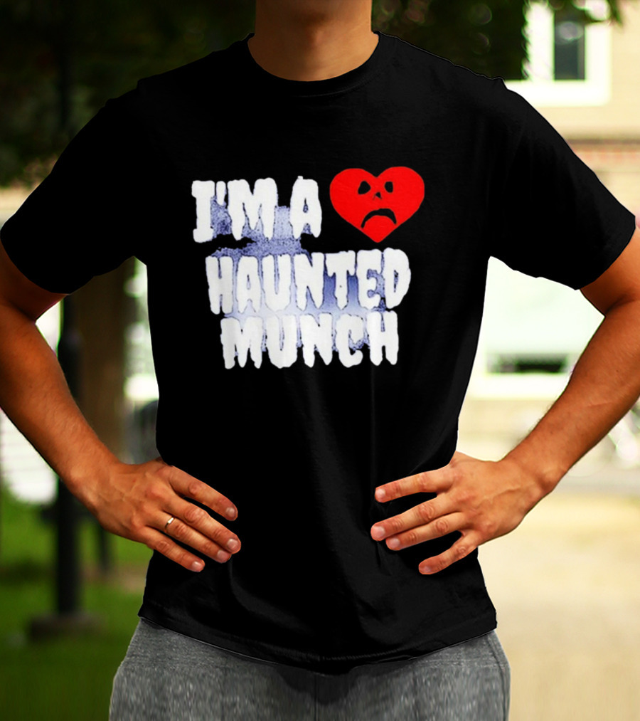 I’m A Haunted Munch Heart Sad Face T-Shirt
