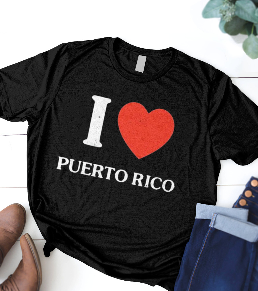 Kenneth Cole Vintage I Love Puerto Rico Heart T-Shirt
