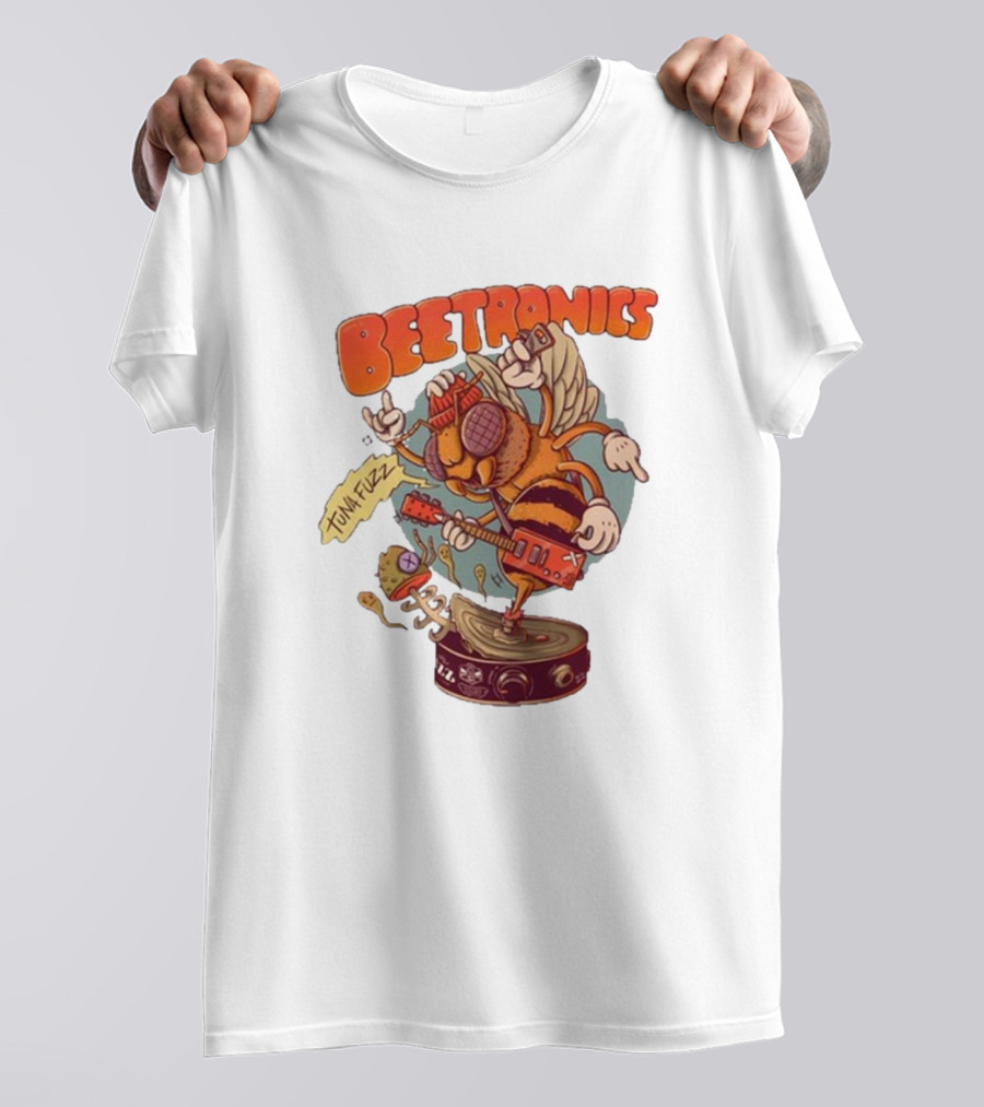 Beetronics Tuna Fuzz Rocking Bee On Amplifier T-Shirt