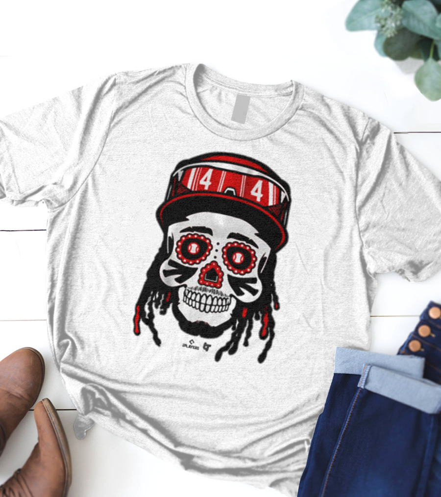 Elly De La Cruz 44 Sugar Skull Cincinnati Reds T-Shirt