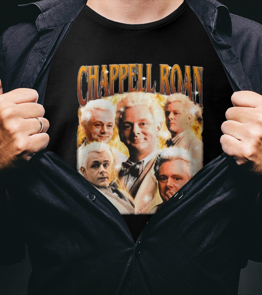 Chappell Roan Aziraphale Good Omens Angelic Characters Collage T-Shirt