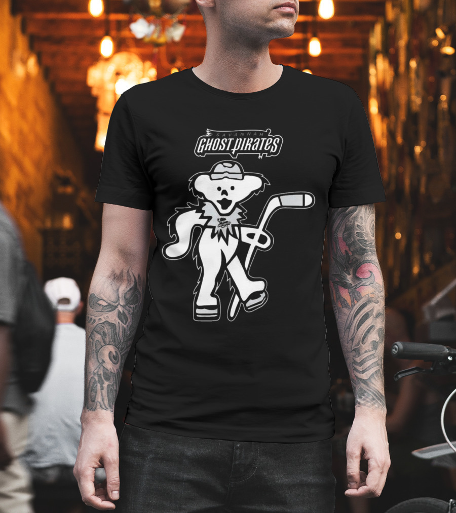 Savannah Ghost Pirates Grateful Dead Bear Hockey 2025 T-Shirt