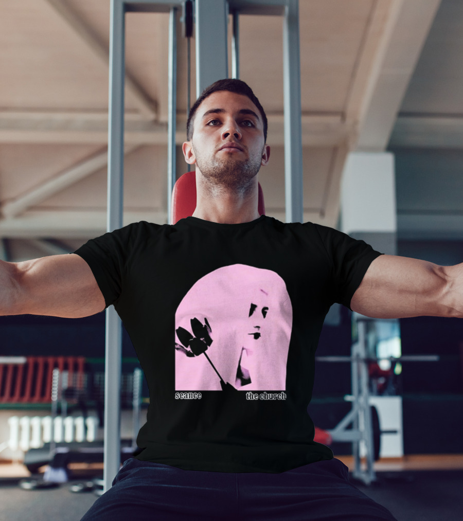 The Church Seance Pink Portrait With Flower T-Shirt