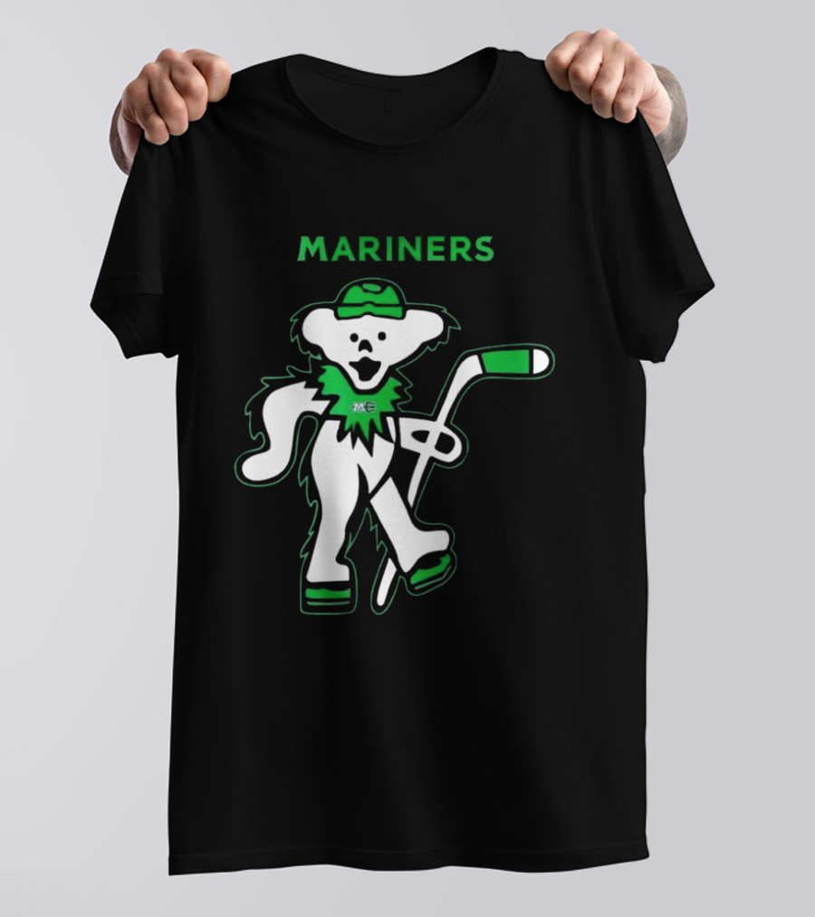 Maine Mariners 2025 Grateful Dead Night Hockey Dancing Bear T-Shirt