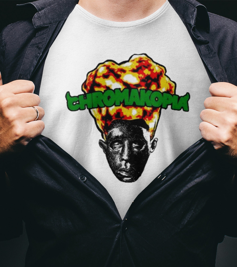 Feliciathegoat Chromakopia Fire Face With Flaming Hair T-Shirt