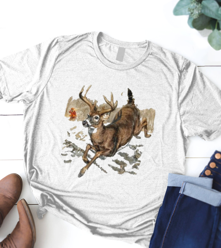 Field And Stream USA Estb 1871 Running Deer T-Shirt
