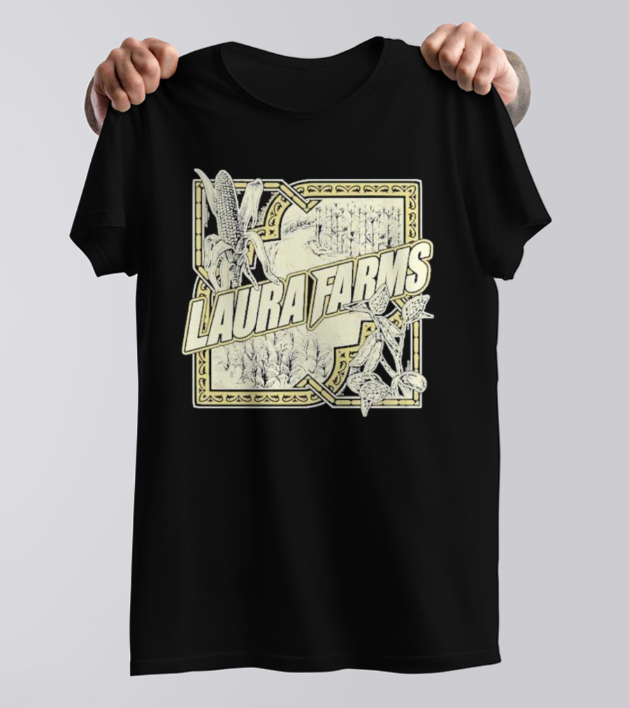Laura Farms Corn And Agriculture Scene T-Shirt