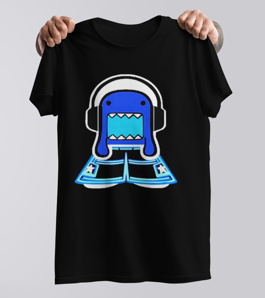 Romanceplanet Domo Headphones Star Shorts T-Shirt