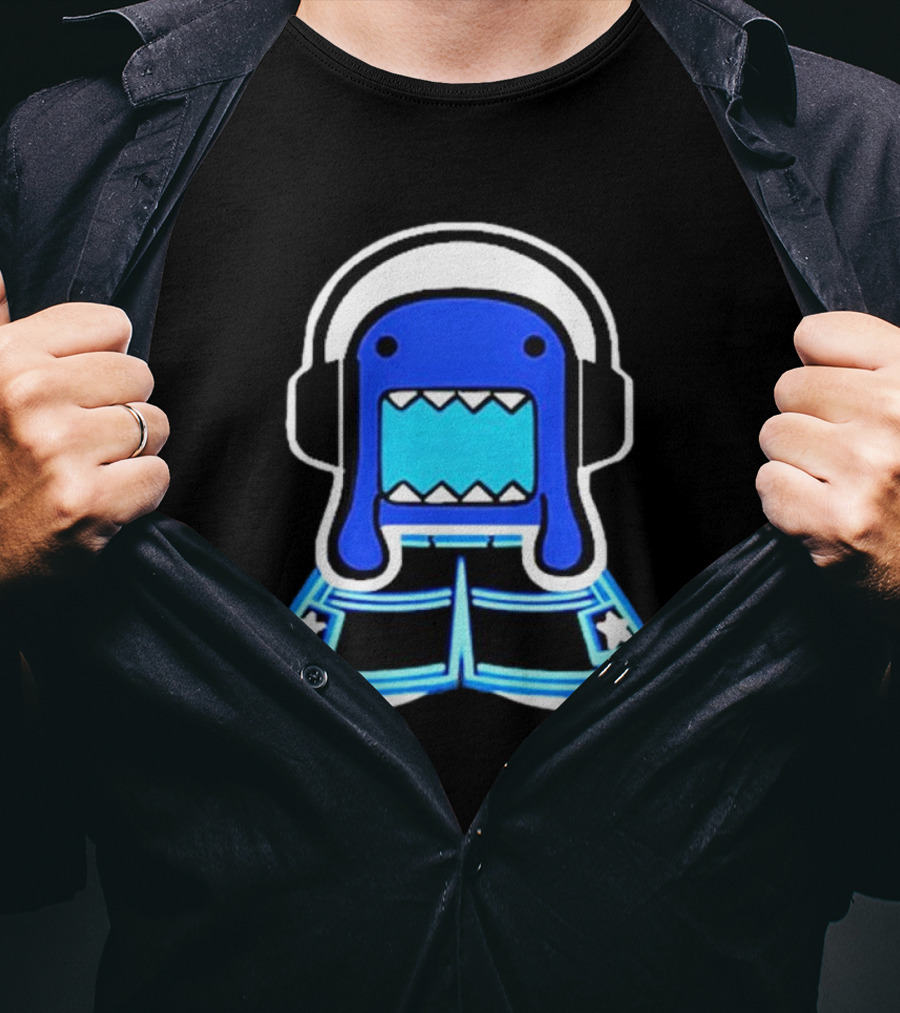 Romanceplanet Domo Headphones Star Shorts T-Shirt