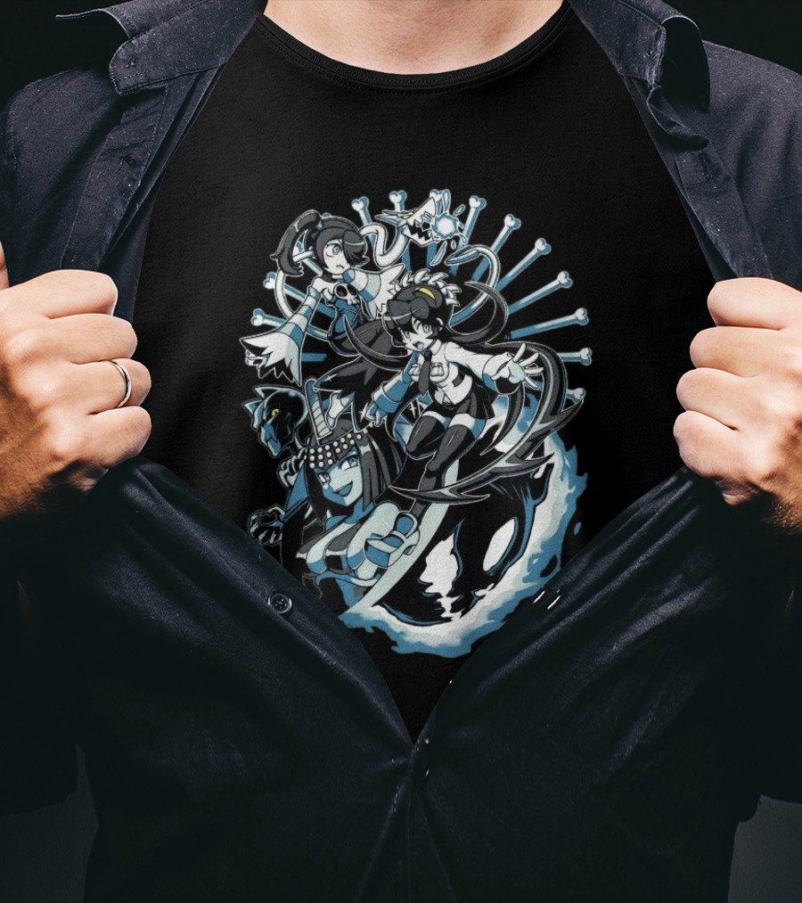 Skullgirls Parasites Filia Squigly Eliza Characters T-Shirt